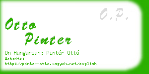 otto pinter business card